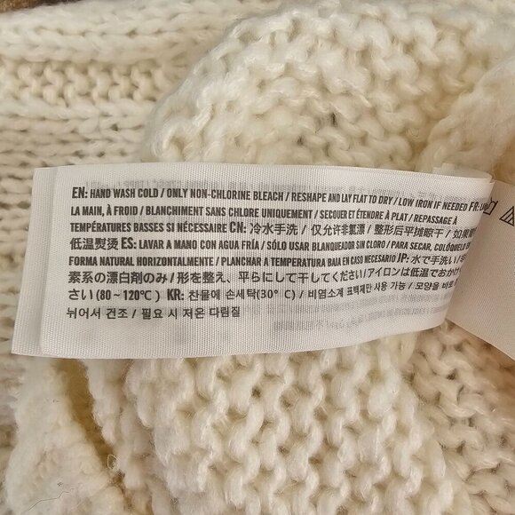 Abercrombie & Fitch Women's XS Cream Chunky Knit Mock Neck Sweater - Picture 4 of 10